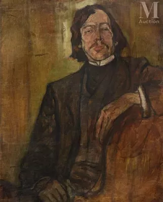 Léopold GOTTLIEB (Drohobycz 1883 - Paris 1934) — Portrait présumé du peintre Mieczyslaw Jakimowicz