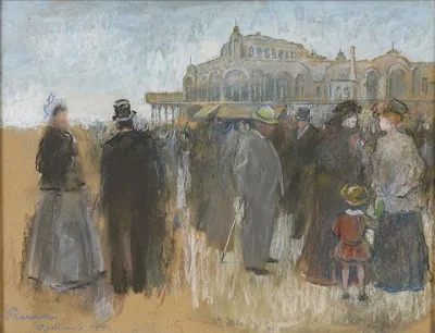 József Rippl-Rónai — Mondanités, plage du casino-Kursaal à Ostende