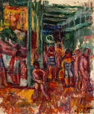 Béla CZÓBEL (Budapest 1883-1976) — Les baigneurs