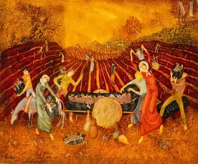 Felix VARLAMICHIVILI dit VARLA (Kutaisi 1903 - Paris 1986) — La vendange