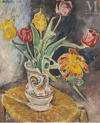 Mela MUTER (Varsovie 1876 - Paris 1967) — Pot de tulipes