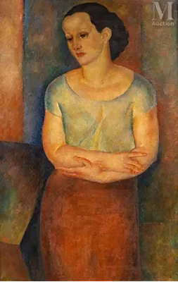 Georges ARTEMOFF (Ouriupinsk 1892 - Revel 1965) — Portrait de Madame Pervenche Klein, circa 1930