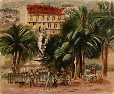 Zygmunt MENKES (Lvov 1896 - New-York 1986) — Place de la liberté à Toulon, circa 1927