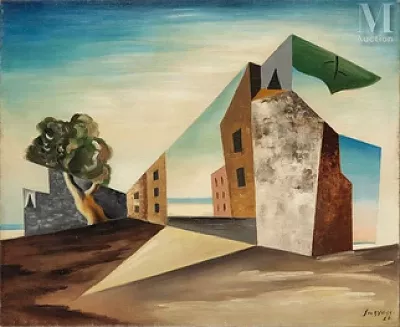 Léopold SURVAGE (Moscou 1879-Paris 1968) — Paysage à Nice, 1926