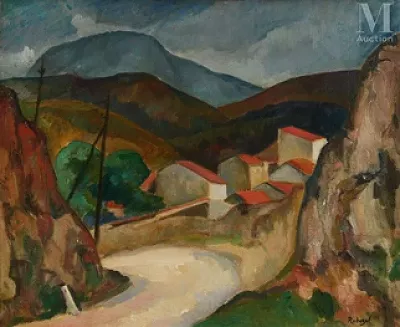 Jan RUBCZAK (Stanislawow 1882 - Auschwitz 1942) — Paysage de Collioure, sur la route de Port-Vendres
