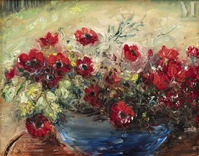 Reuven RUBIN (Galati 1893 – Tel-Aviv 1974) — Les anémones