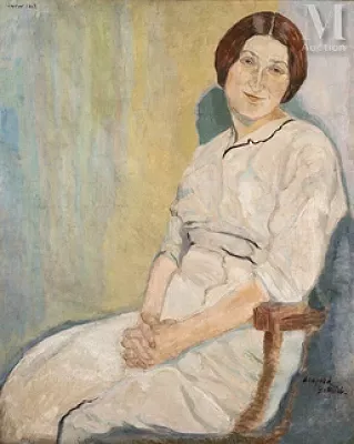 Léopold GOTTLIEB (Drohobycz 1879 - Paris 1934) — Portrait de la femme du peintre, Aurelia Polturak