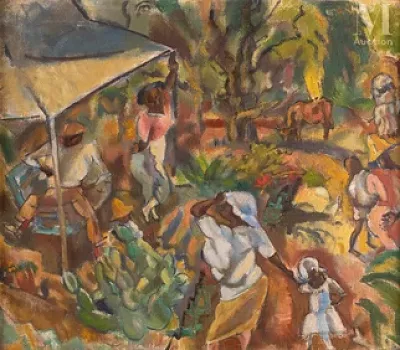 Jules PASCIN (Vidin 1885-Paris 1930) — Fermiers à Tampa, Floride