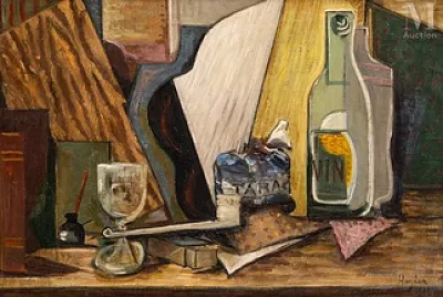 Henri HAYDEN (Varsovie 1883 - Paris 1970) — Nature morte, pipe et tabac