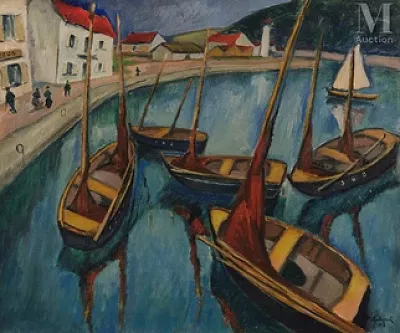 Jan RUBCZAK (Stanislawow 1882 - Auschwitz 1942) — Port en Bretagne, Audierne