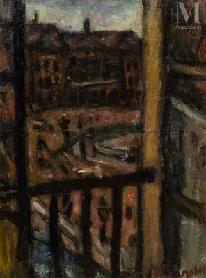 Béla CZÓBEL (Budapest 1883 - 1976) — Rue de Berlin
