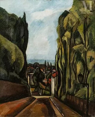 Simon MONDZAIN (Chelm 1888 - Paris 1979) — Rue à Clamart