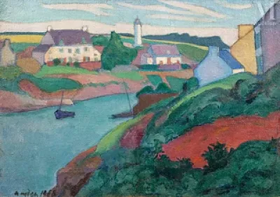 Henri HAYDEN (Varsovie 1883- Paris 1970) — L'anse de Doëlan à Clohars-Carnoët