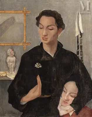Ary ARCADIE LOCHAKOW (1892 Argeiev (Bessarabie)- Paris 1941) — Le poète David Knut et sa femme