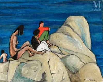 Joseph CZAPSKI (Prague 1896 - Maisons Laffitte 1993) — Les baigneurs
