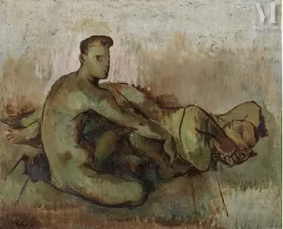 Paul STRECKER (Mayence 1900 – Berlin 1950) — Le couple nu