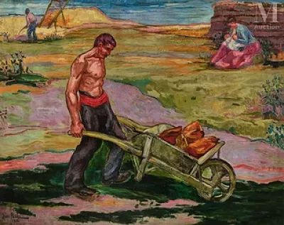 Jean Misceslas PESKE (Golta 1870 - Le Mans 1949) — L’homme à la brouette