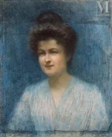 Portrait de femme au chignon