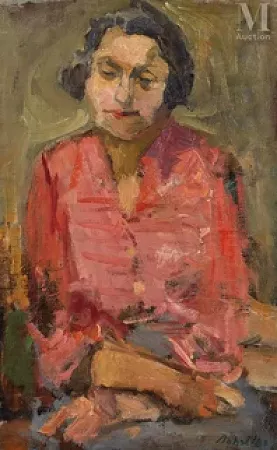 Portrait de femme assise