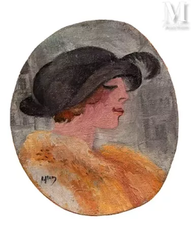 Élégante au chapeau