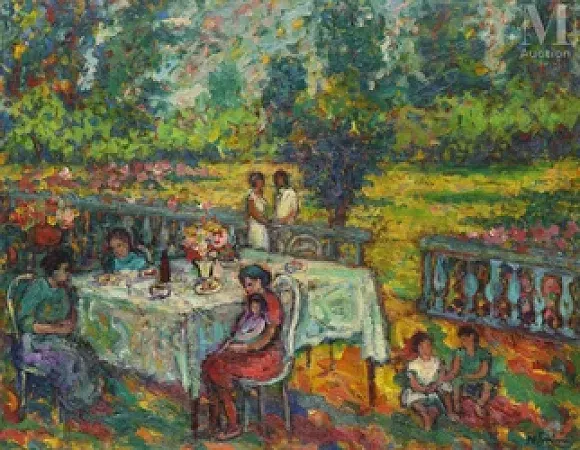 Goûter dans le jardin