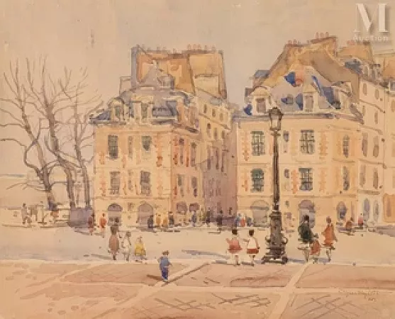 Les maisons près du pont neuf, Île de la Cité, Paris