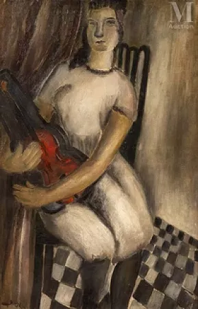 Jeune femme au violon