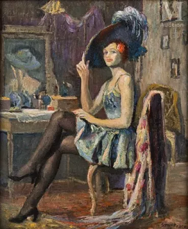 Comédienne dans la loge