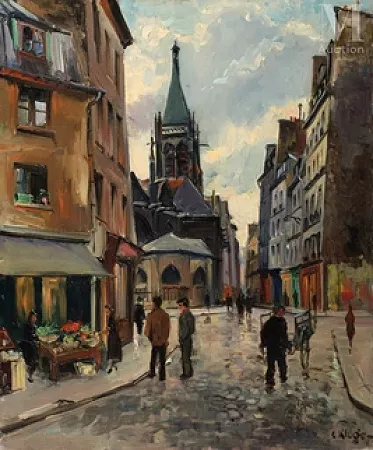 Animation dans la Rue Saint Jacques, Paris
