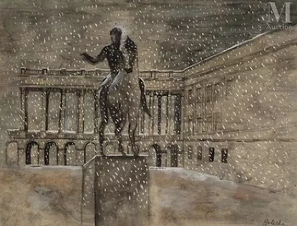 Monument du Prince Joseph Poniatowski devant le Palais de Saxe à Varsovie