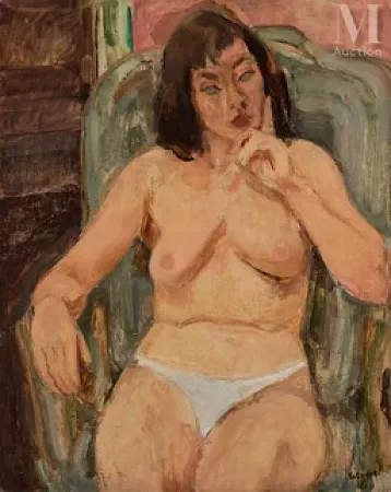 Nu dans un fauteuil