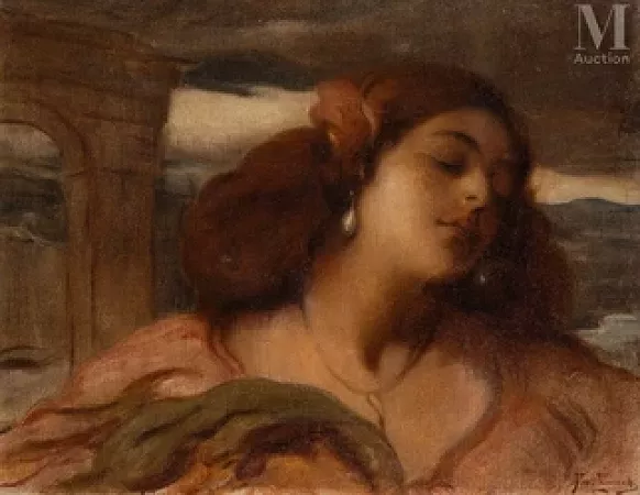 Jeune femme aux perles baroques