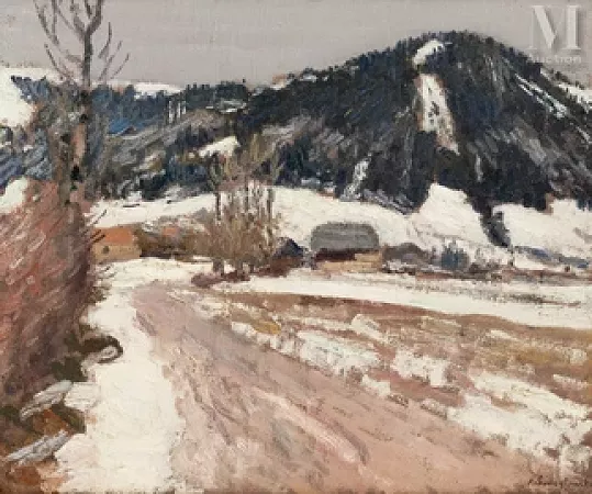 Paysage de neige en Haute-Savoie