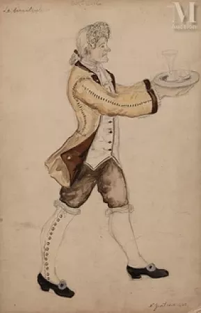 Projets de costume pour le théâtre Antoine, Le serviteur