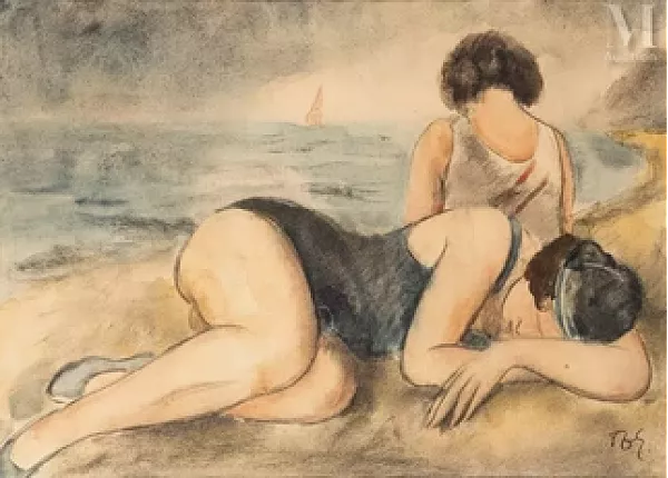 Deux amies à la plage