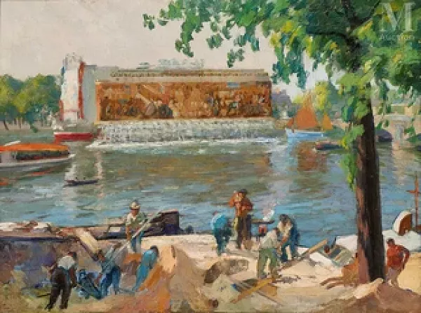 Le pavillon du travail et les constructeurs de l'exposition