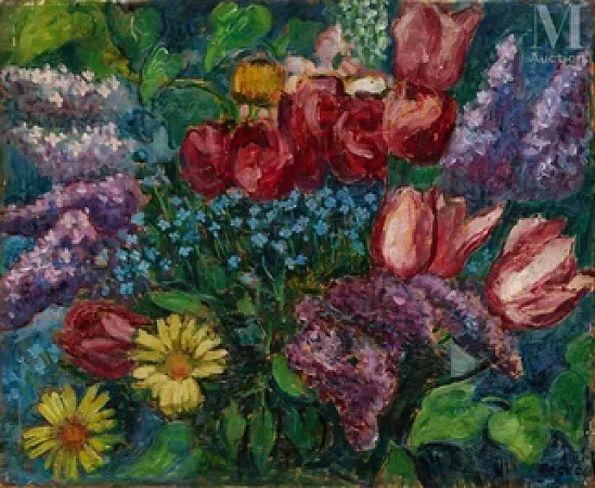 Les tulipes, lilas et pensées