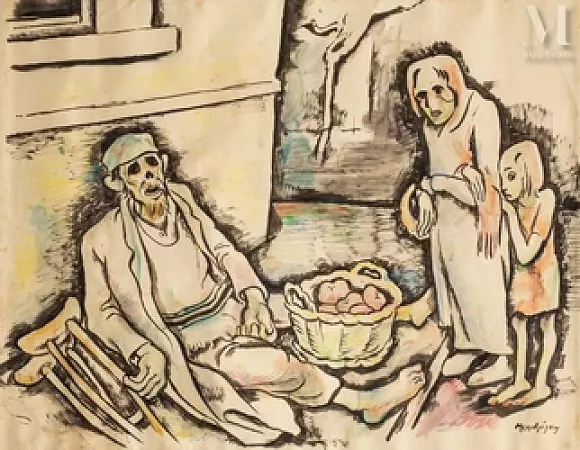 Scène du ghetto de Varsovie