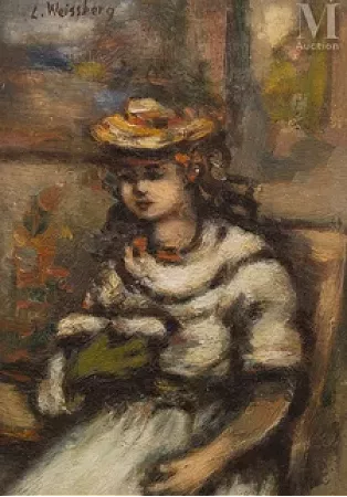 Jeune fille à la main verte
