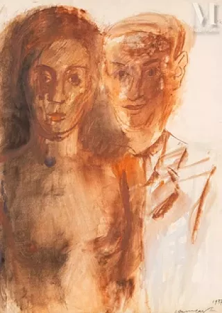 Autoportrait de l'artiste et son modèle