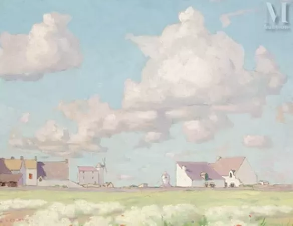 Paysage Nantais aux nuages