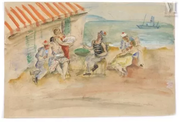 Guinguette au bord de l'eau