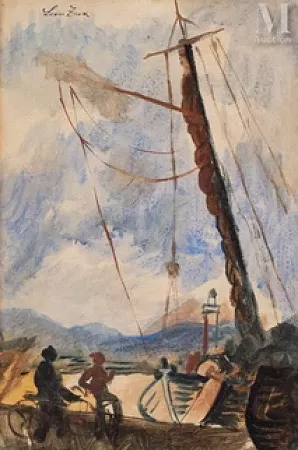 Cyclistes sur le port