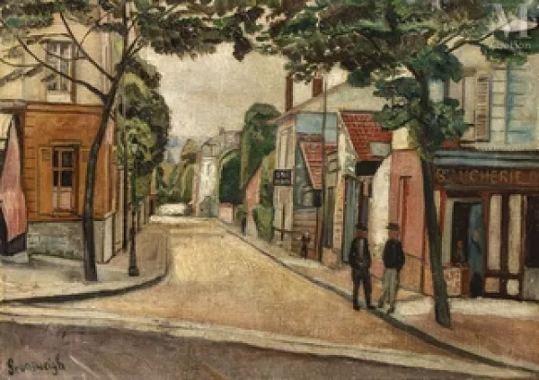 La conversation au coin d'une rue