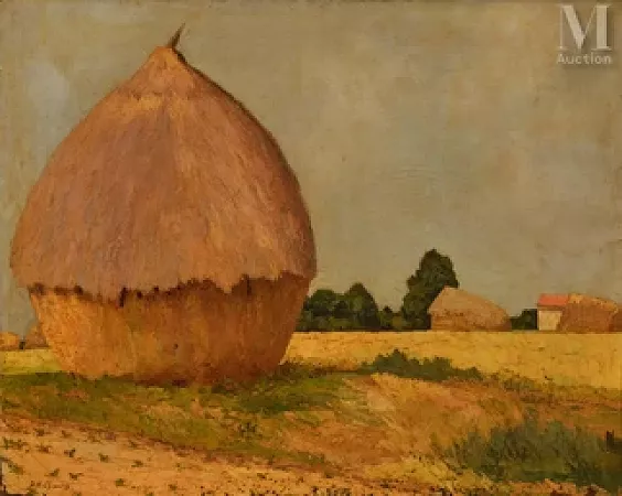 Meule dans un champ (Haystack in field)