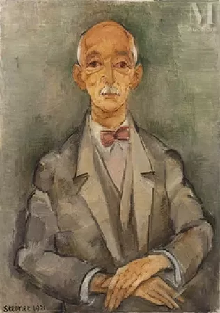 Portrait d'homme moustachu