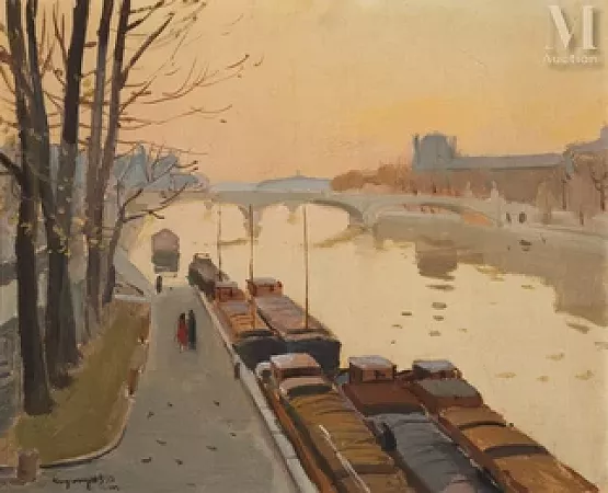 Vue du Louvre depuis la Seine