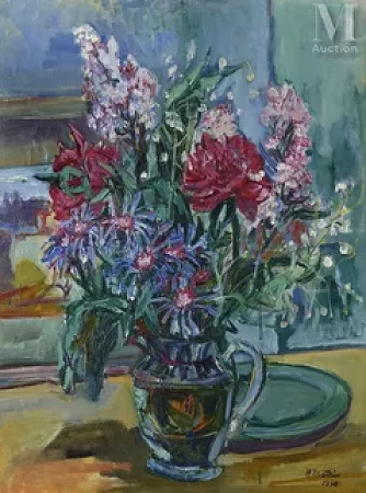Bouquet et paysage