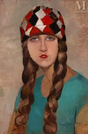 Femme aux nattes
