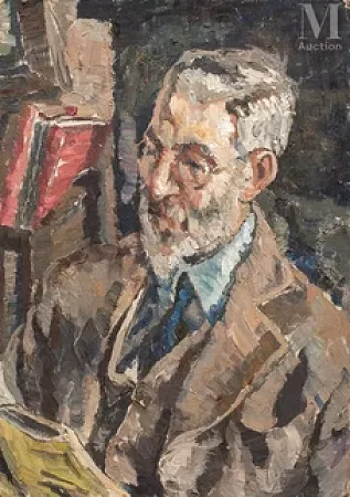 Autoportrait de l'artiste lisant